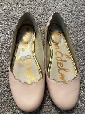 Sam Edelman, Light pink leather ballet flats, size 6,